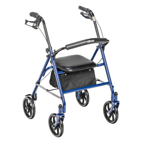 Drive Medical Four Wheel Walker Rollator with Fold Up Removable Back Support - Senior.com Rollators
